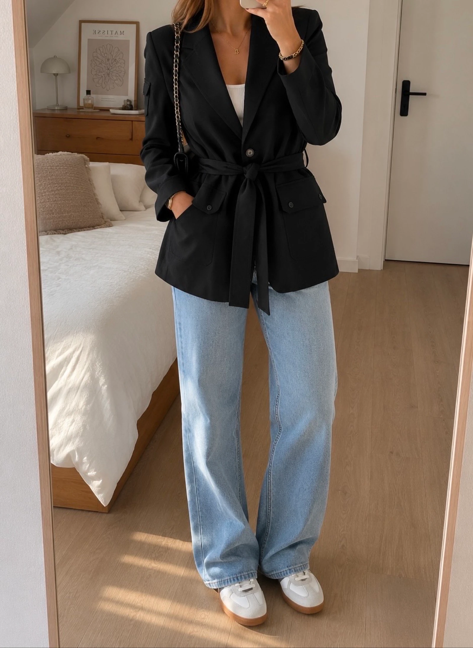 O Blazer ceinturé preto em Lyocell da Kooples Paris – Tamanho 34 – photo 3
